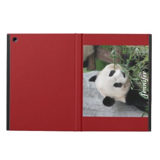 iPad Air Case, Panda, Red