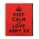 [Crown] keep calm and love abby xx  iPad Cases