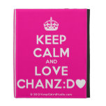[Crown] keep calm and love chanz:d [Love heart]  iPad Cases