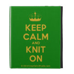 [Knitting crown] keep calm and knit on  iPad Cases