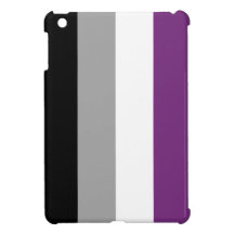 iPad mini case in the colors of the asexual flag