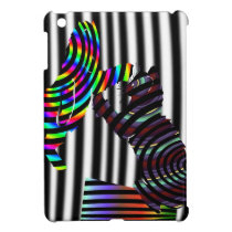 iPad mini case of cat fight op art