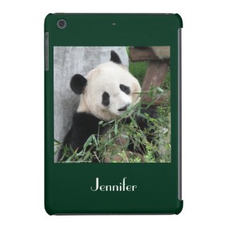iPad Mini Retina Case Giant Panda Green Background