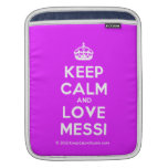 [Crown] keep calm and love messi  iPad Sleeves