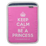 [Crown] keep calm and be a princess  iPad Sleeves