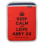 [Crown] keep calm and love abby xx  iPad Sleeves
