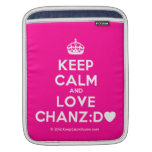 [Crown] keep calm and love chanz:d [Love heart]  iPad Sleeves