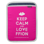 [Two hearts] keep calm and love ffion  iPad Sleeves
