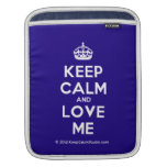[Crown] keep calm and love me  iPad Sleeves