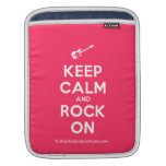 [Electric guitar] keep calm and rock on  iPad Sleeves