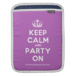 [Dancing crown] keep calm and party on  iPad Sleeves