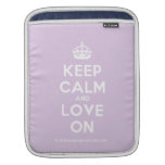 [Crown] keep calm and love on  iPad Sleeves