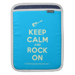 [Electric guitar] keep calm and rock on  iPad Sleeves