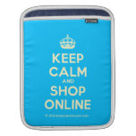 [Crown] keep calm and shop online  iPad Sleeves