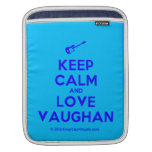 [Electric guitar] keep calm and love vaughan  iPad Sleeves