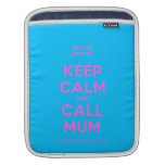 [UK Flag] keep calm and call mum  iPad Sleeves