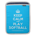 [Crown] keep calm and play softball  iPad Sleeves