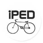 IPED design in simple black stickers