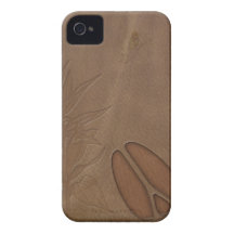 iPhone4 Masculine Deer FootPrint Leather Look iPhone 4 Case-Mate Cases