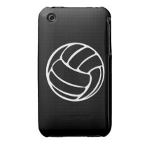 iPhone 3 Volleyball White on Black Iphone 3 Covers