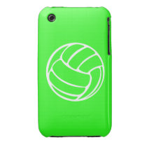 iPhone 3 Volleyball White on Green Iphone 3 Case