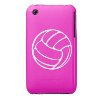 iPhone 3 Volleyball White on Pink Iphone 3 Cases