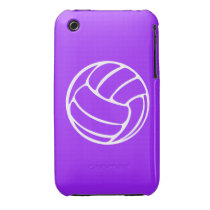 iPhone 3 Volleyball White on Purple Iphone 3 Covers