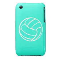 iPhone 3 Volleyball White on Turquoise Case-mate Iphone 3 Case