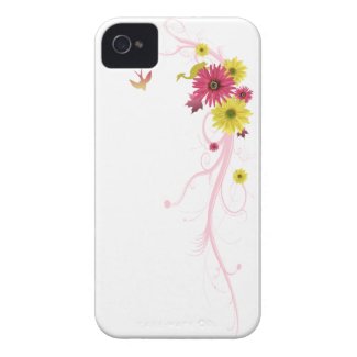 iPhone 4/4S Cover Daisies Vector Floral Iphone 4 Case