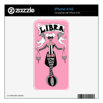 iPhone 4/4S skin Libra circus girl zodiac Decals For Iphone 4s