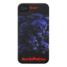 Iphone 4 bt - Annihilation Skulls iPhone 4 Case