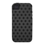 iPhone 4 Case Black Polka Dot