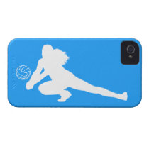 iPhone 4 Case-Mate Dig Silhouette White on Blue