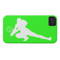 iPhone 4 Case-Mate Dig Silhouette White on Green