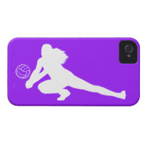iPhone 4 Case-Mate Dig Silhouette White on Purple