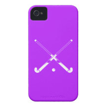 iPhone 4 Field Hockey Silhouette Purple iPhone 4 Cases