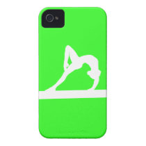 iPhone 4 Gymnast Silhouette White on Green Case-mate Iphone 4 Cases