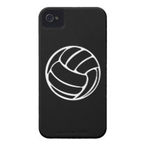 iPhone 4 Volleyball White on Black Iphone 4 Covers