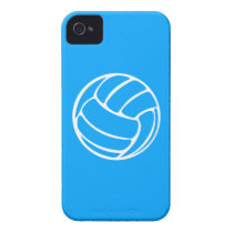 iPhone 4 Volleyball White on Blue Iphone 4 Case