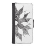 IPhone 5 / 5S Zentangle Flower Wallet Case Phone Wallet Cases