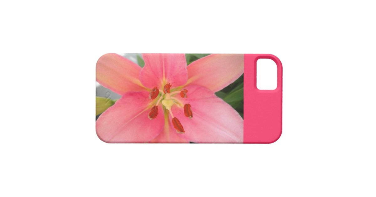 iPhone 5 Barely There Case Pink Lily Flower Zazzle