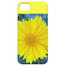 iPhone 5 Barely There Case Yellow Flower on Blue iPhone 5 Covers