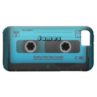 iPhone 5 Blue Teal Retro Cassette Tape iPhone 5 Case