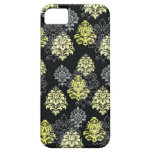 iPhone 5 case-Citron and Black Damask casemate cases