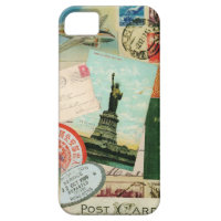 iPhone 5 case-Vintage Travel and Stamps