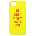 [Smile] keep calm and smile on  iPhone 5 Cases