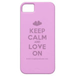 [Two hearts] keep calm and love on  iPhone 5 Cases