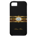 iPhone 5 Elegant Classy Gold Black Floral iPhone 5 Cases