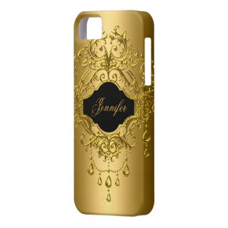 iPhone 5 Elegant Classy Gold Black iPhone 5 Case