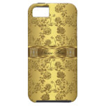 iPhone 5 Elegant Classy Gold Damask Floral iPhone 5 Cases